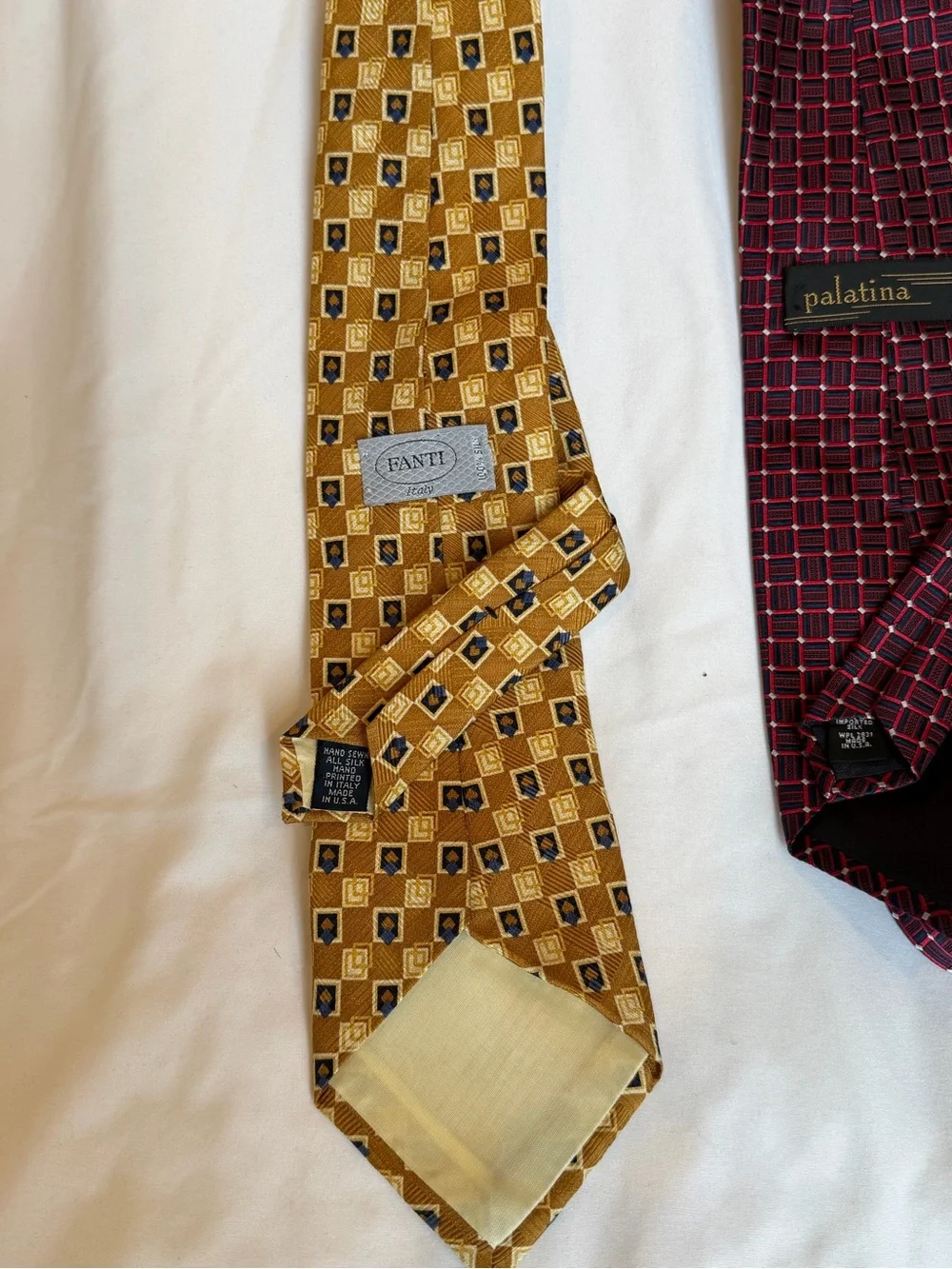 Lot 5 100% Silk Ties Tommy Hilfiger Jos A Bank Palatina Fanti USA